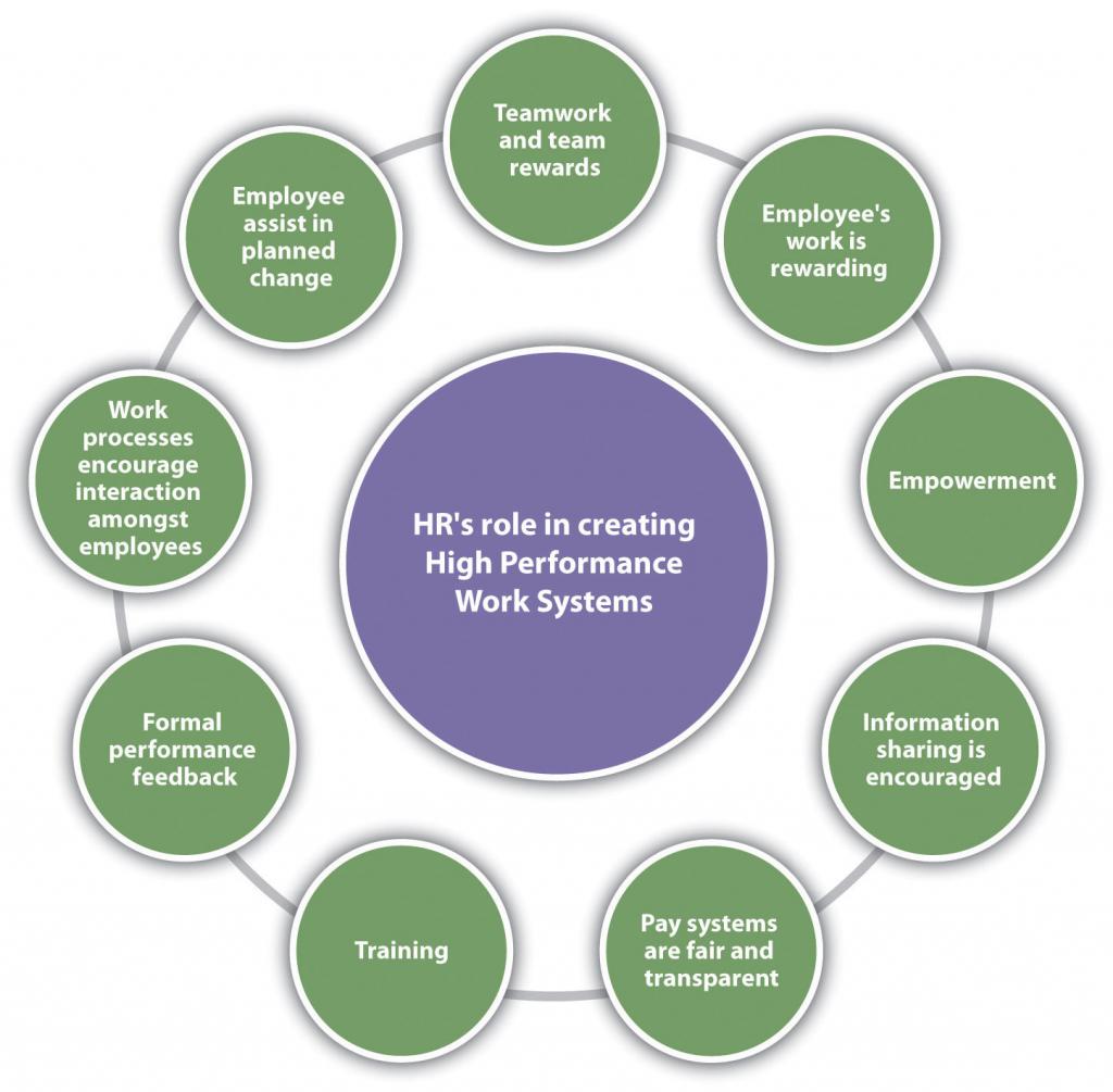 HPSW requires components including training, fair pay systems, information sharing, empowerment, rewarding work, teamwork, voice in change, interaction between employees, formal performance feedback