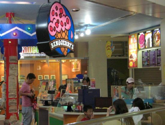 A Ben and Jerry's ice cream parlor
