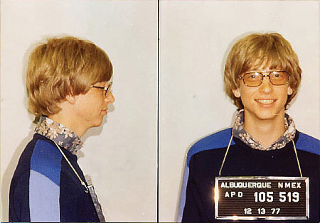 Young Bill Gates mug shot