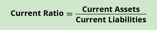 Fórmula: Ratio Corriente equivale a Activos Corrientes divididos por Pasivos Corrientes.