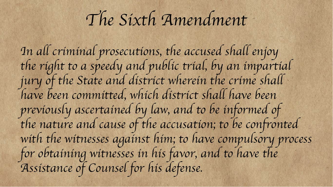 Language of the Sixth Amendment
