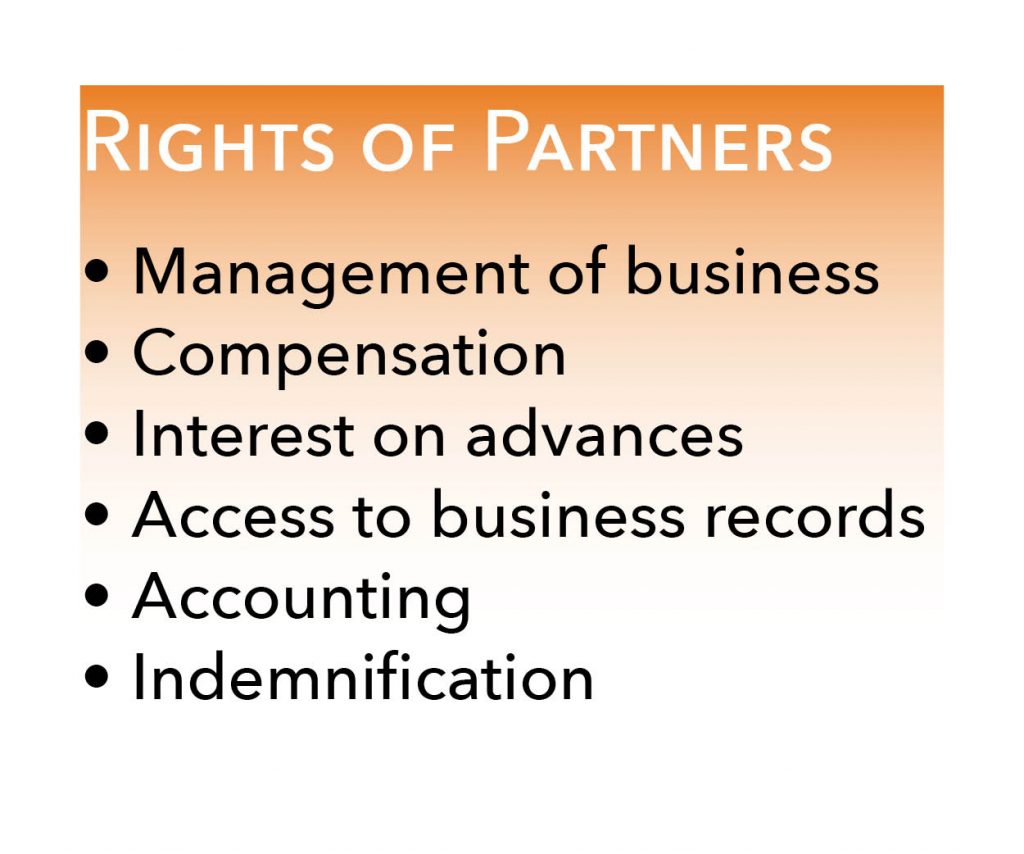lista de derechos de los socios