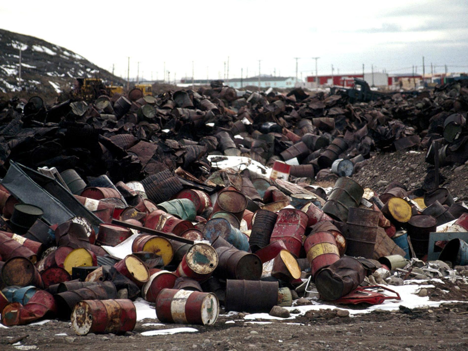Photo of improperly disposed toxic waste