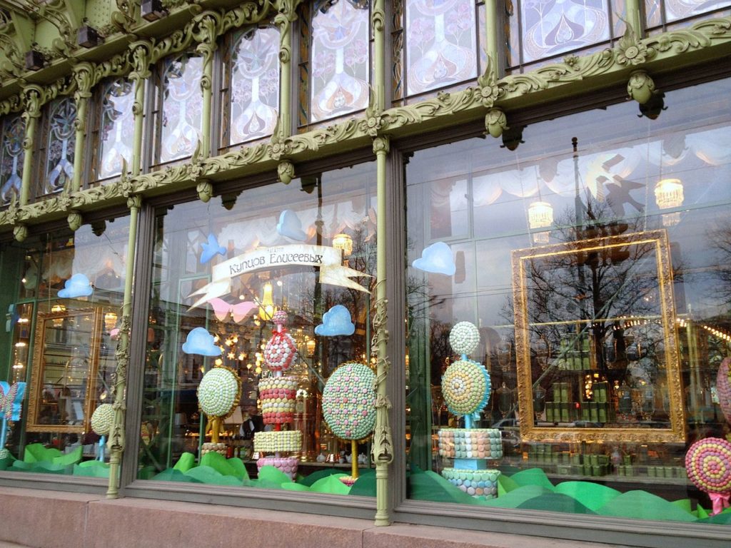 window display celebrating Easter