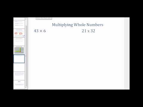 Thumbnail for the embedded element "Multiplying Whole Numbers"