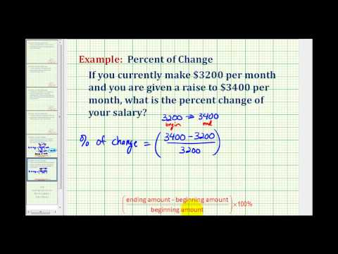 Thumbnail for the embedded element "Example 2: Determine a Percent of Change (increase)"