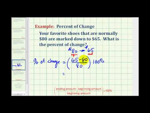 Thumbnail for the embedded element "Example 1: Determine a Percent of Change (decrease)"