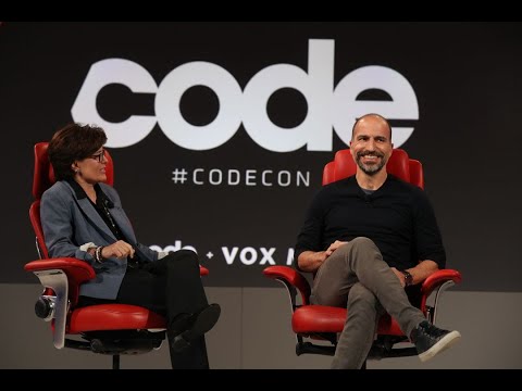 Thumbnail for the embedded element "Uber CEO Dara Khosrowshahi | Full interview | Code 2018"