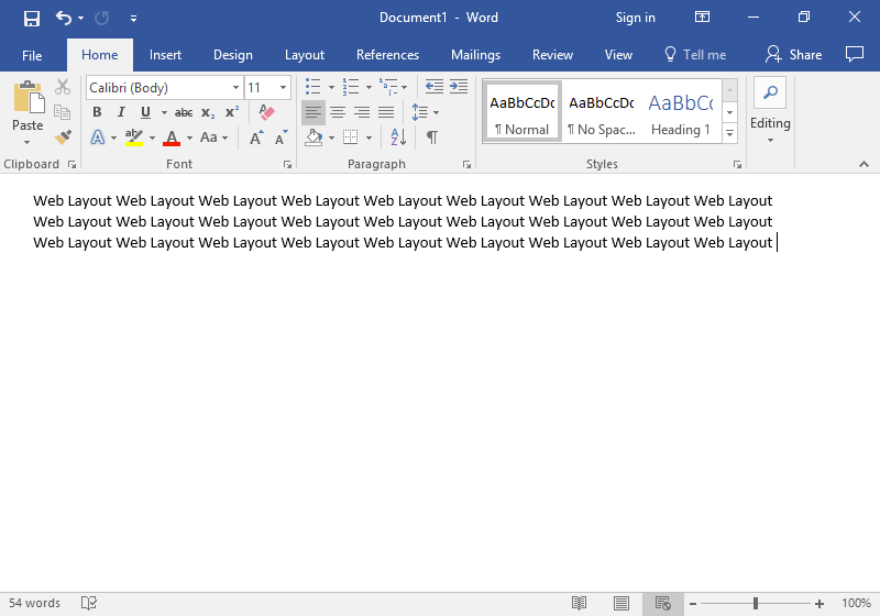 A Microsoft Word document shown in "Web Layout".