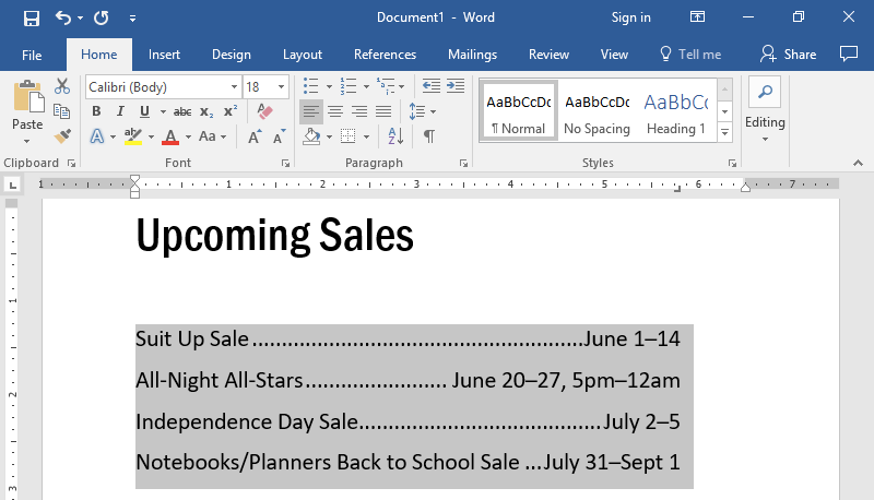 A Microsoft Word document is open with text on it. The text has been highlighted in gray to show what updating the leader does.