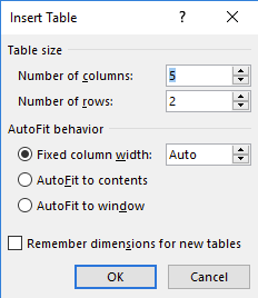 An insert table dialog box is open.