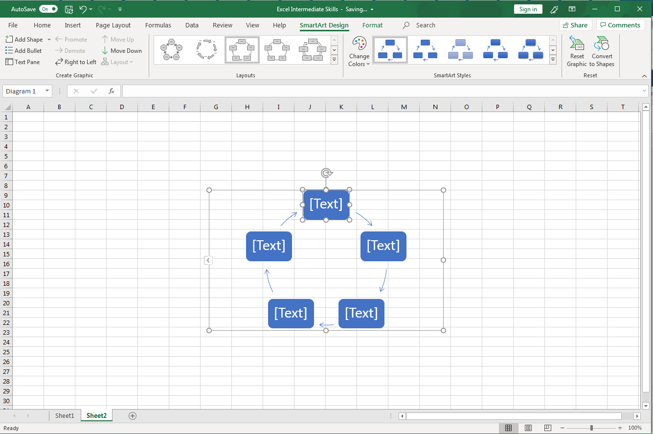 Excel screenshot of SmartDesign Graphic inserted into a worksheet.
