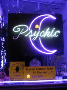 A photo of a psychic’s display window