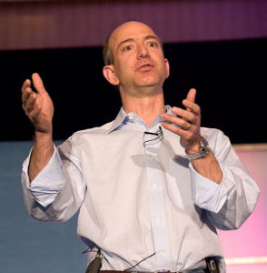 Jeff Bezos giving a speech