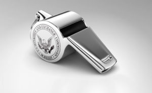 A whistle with the words “U.S. Securities and Exchange Commission” on the side