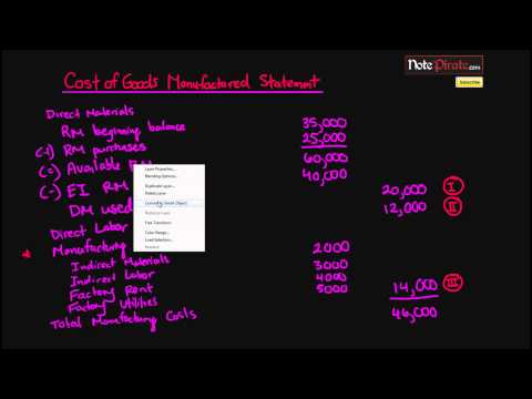 Thumbnail for the embedded element "How to Prepare a Cost of Goods Manufactured Statement (Cost Accounting Tutorial #24)"