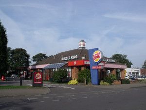 Street view of a Burger King restaurant.