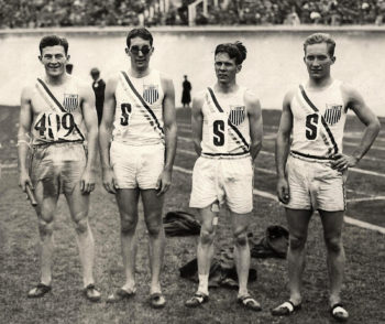 Photo of the U.S. olympic relay team, 1928