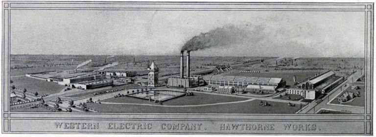 Aerial view of the Western Electric Company Hawthorne Works