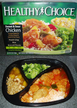 A Healthy Choice Sweet & Sour Chicken meal