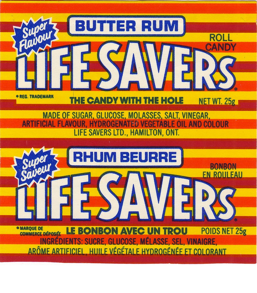 Life Savers Butter Rum packaging