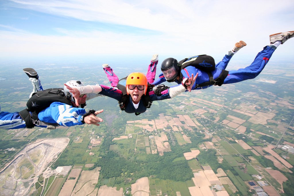 Picture of someone's skydiving jump