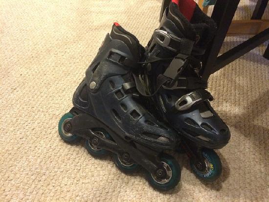 A pair of rollerblades