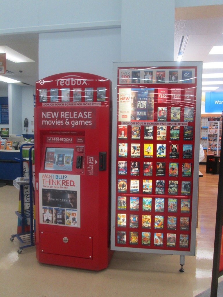 A Redbox DVD vending machine