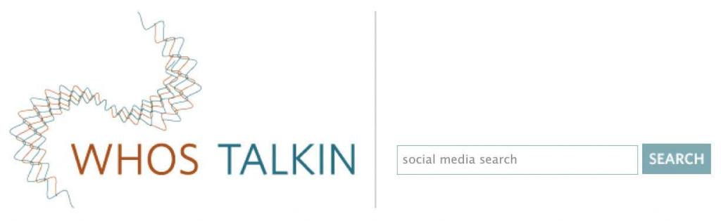 A screenshot of WhosTalkin's company search tool