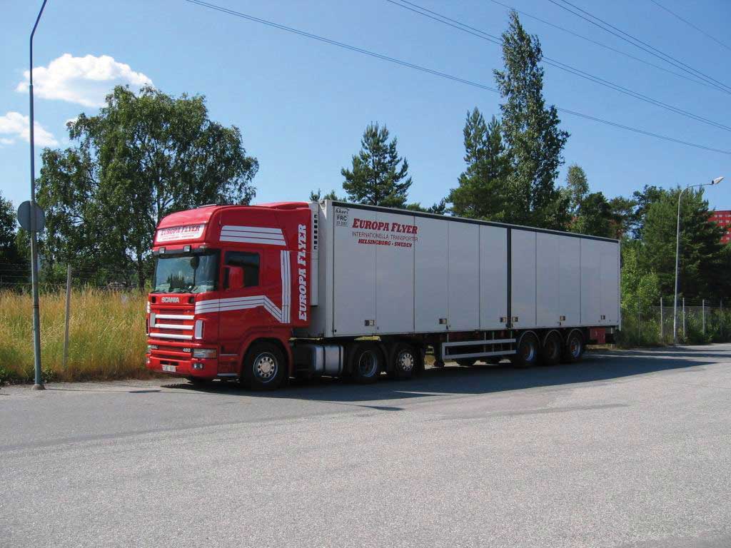 A large delivery truck