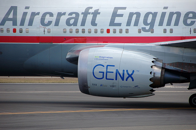 Un motor GE utilizado en un avión