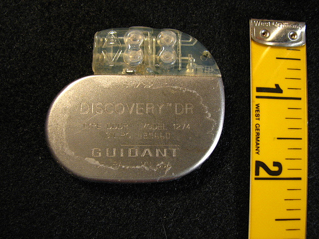 A pacemaker produced by Guidant Technologies