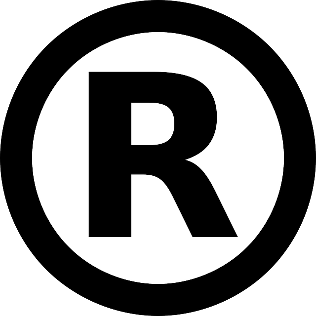 Símbolo de marca oficial: círculo negro con una letra mayúscula R en el medio.